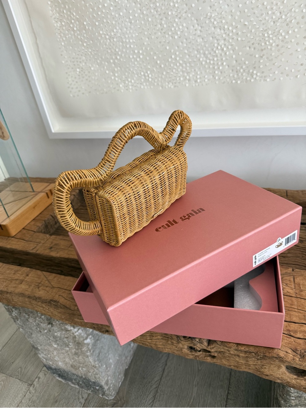 CULT GAIA Woven Rattan Handbag - Natural Tan - Picture 7 of 17